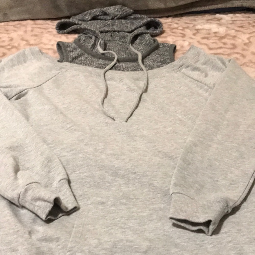 Super cute cold shoulder hoodie